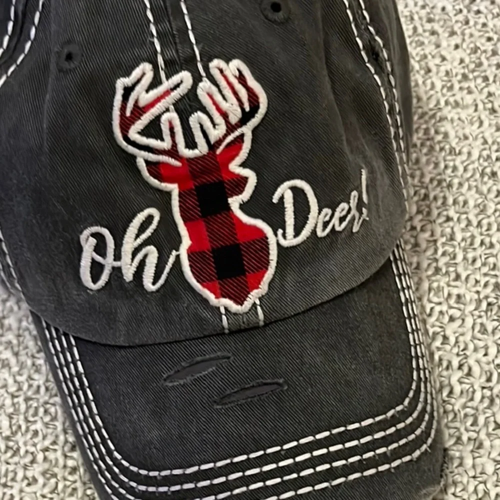 KBETHOS Vintage Gray Oh Deer Baseball Cap